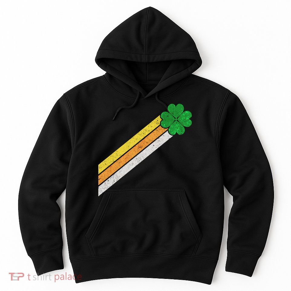 Retro Irish Clover Comet Hoodie