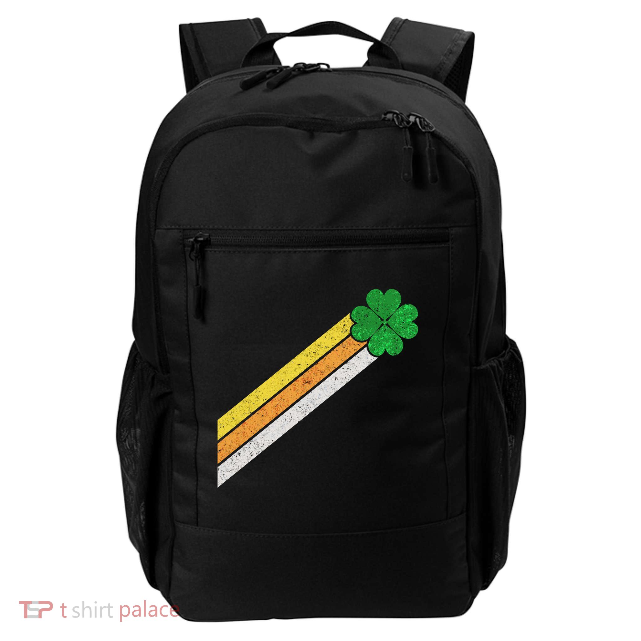Retro Irish Clover Comet Daily Commute Backpack