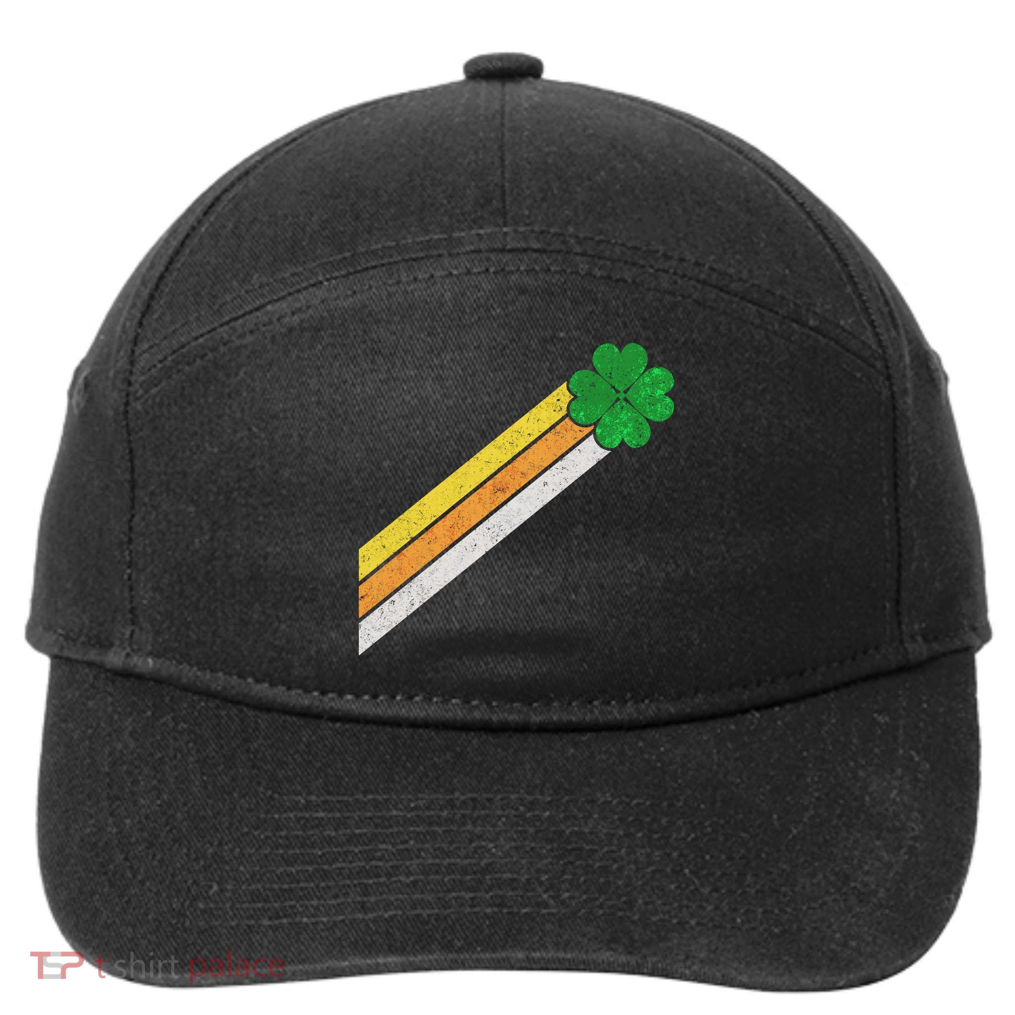 Retro Irish Clover Comet 7-Panel Snapback Hat