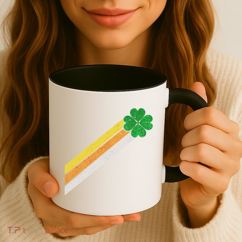 Retro Irish Clover Comet Mug