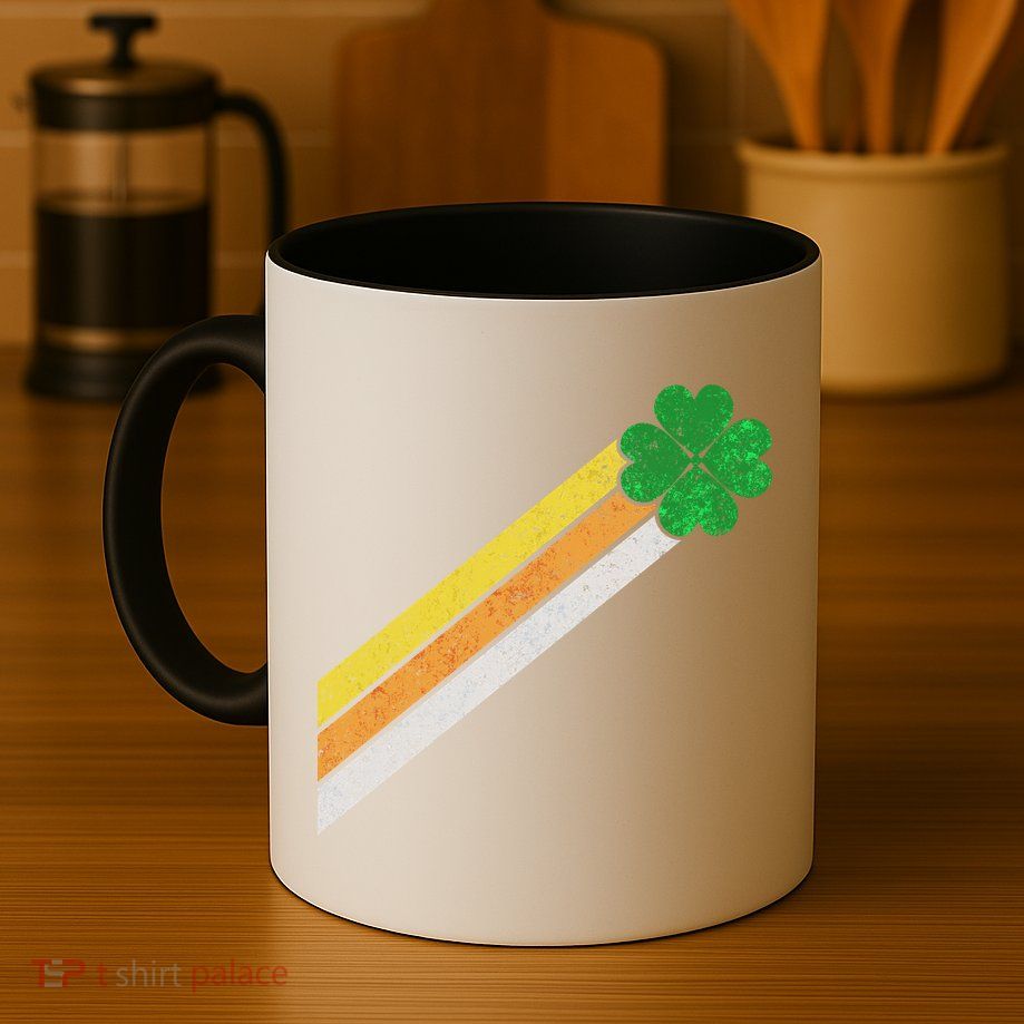 Retro Irish Clover Comet Mug