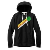 Retro Irish Clover Comet Women's Fleece Hoodie