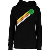 Retro Irish Clover Comet Womens Funnel Neck Pullover Hood