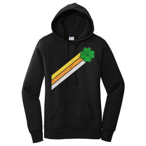 Retro Irish Clover Comet Women's Pullover Hoodie