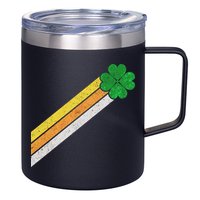 Retro Irish Clover Comet 12oz Stainless Steel Coffee Mug