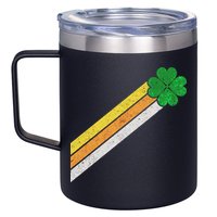 Retro Irish Clover Comet 12oz Stainless Steel Coffee Mug