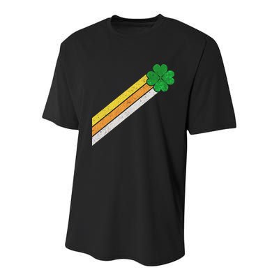 Retro Irish Clover Comet Youth Performance Sprint T-Shirt