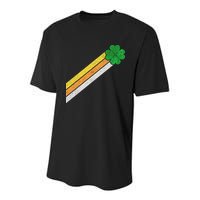 Retro Irish Clover Comet Youth Performance Sprint T-Shirt