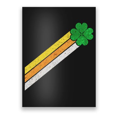 Retro Irish Clover Comet Poster