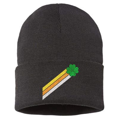 Retro Irish Clover Comet Sustainable Knit Beanie