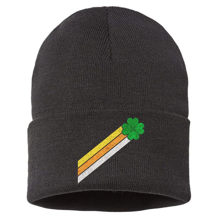 Retro Irish Clover Comet Sustainable Knit Beanie