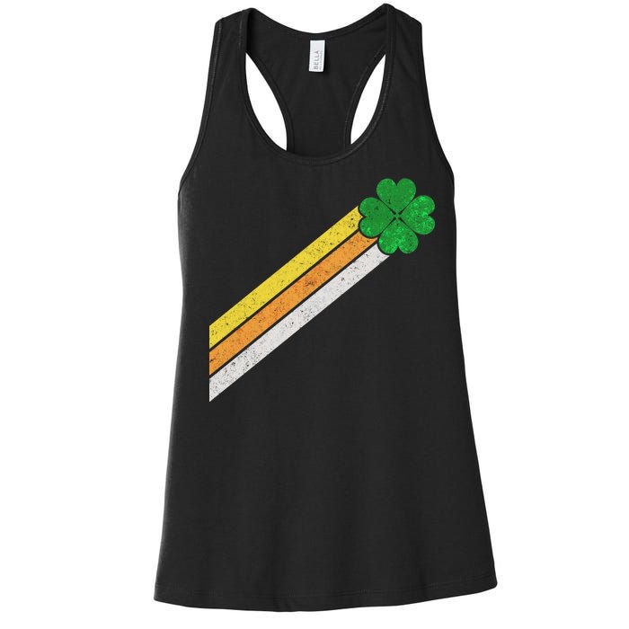 Retro Irish Clover Comet Women's Racerback Tank