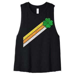 Retro Irish Clover Comet Women's Racerback Cropped Tank