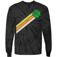 Retro Irish Clover Comet Tie-Dye Long Sleeve Shirt