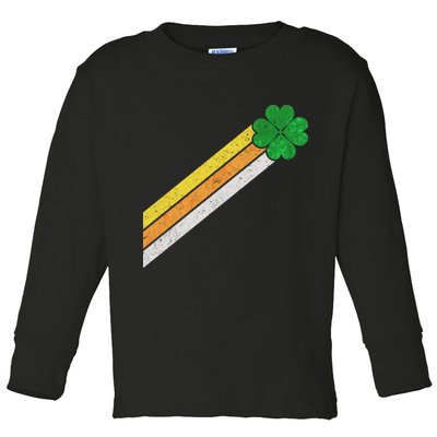 Retro Irish Clover Comet Toddler Long Sleeve Shirt