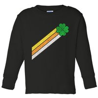 Retro Irish Clover Comet Toddler Long Sleeve Shirt