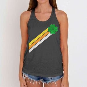 Retro Irish Clover Comet Women's Knotted Racerback Tank