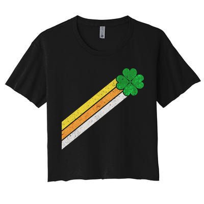 Retro Irish Clover Comet Crop Top