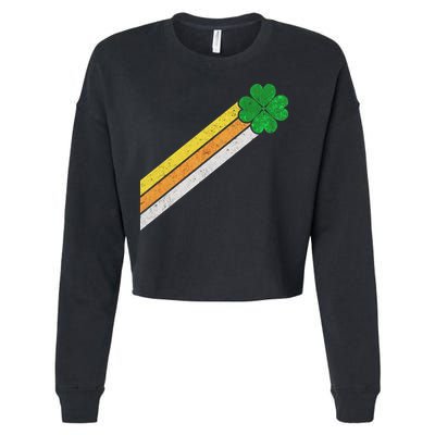 Retro Irish Clover Comet Cropped Pullover Crew