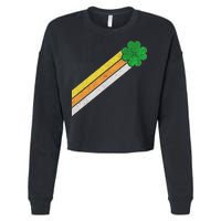 Retro Irish Clover Comet Cropped Pullover Crew