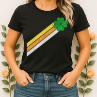 Retro Irish Clover Comet Womens T-Shirt
