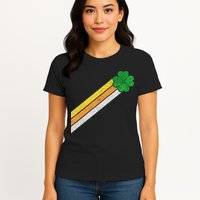 Retro Irish Clover Comet Womens T-Shirt