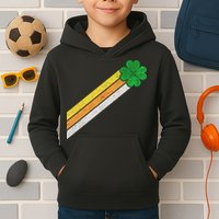 Retro Irish Clover Comet Kids Hoodie