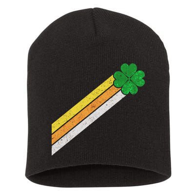 Retro Irish Clover Comet Short Acrylic Beanie