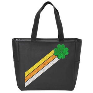 Retro Irish Clover Comet Zip Tote Bag