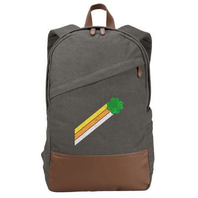 Retro Irish Clover Comet Cotton Canvas Backpack
