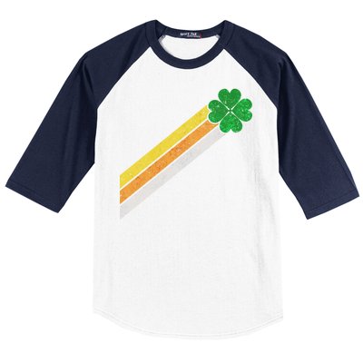 Retro Irish Clover Comet Baseball Sleeve Shirt