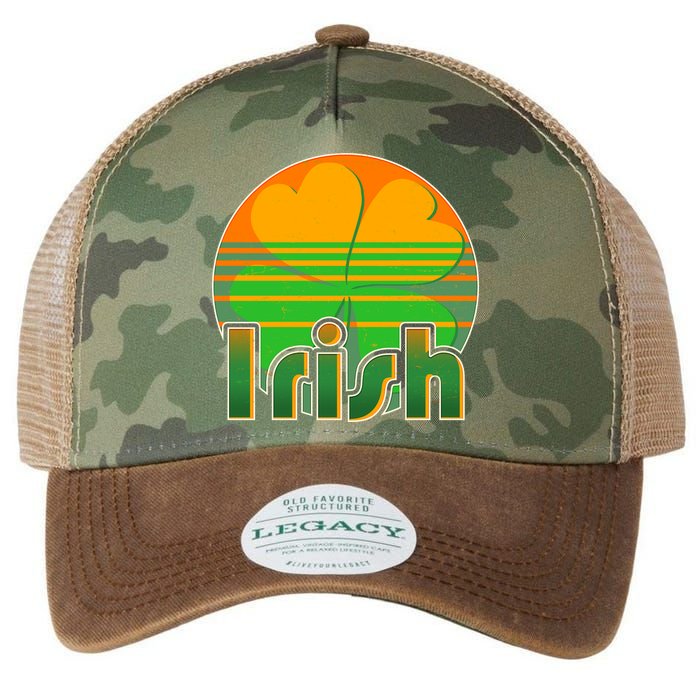 Retro Irish Shamrock Emblem Legacy Tie Dye Trucker Hat