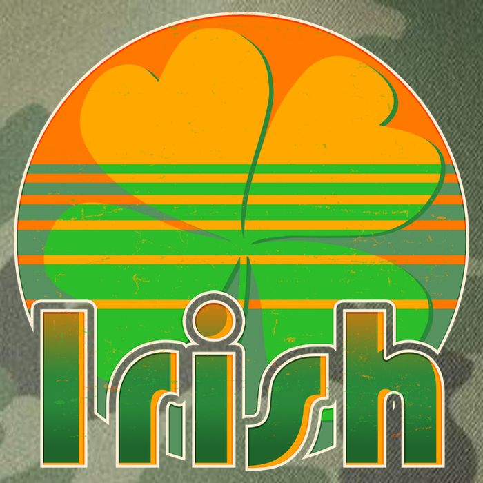 Retro Irish Shamrock Emblem Legacy Tie Dye Trucker Hat