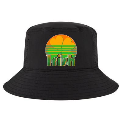 Retro Irish Shamrock Emblem Cool Comfort Performance Bucket Hat