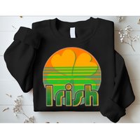 Retro Irish Shamrock Emblem Sweatshirt