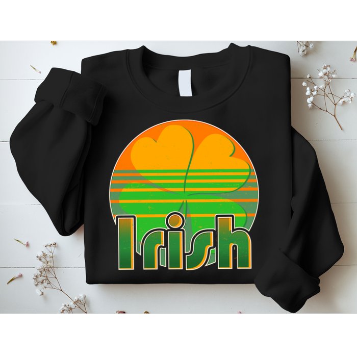 Retro Irish Shamrock Emblem Sweatshirt