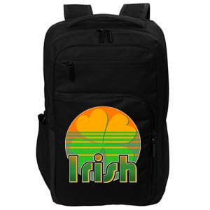 Retro Irish Shamrock Emblem Impact Tech Backpack