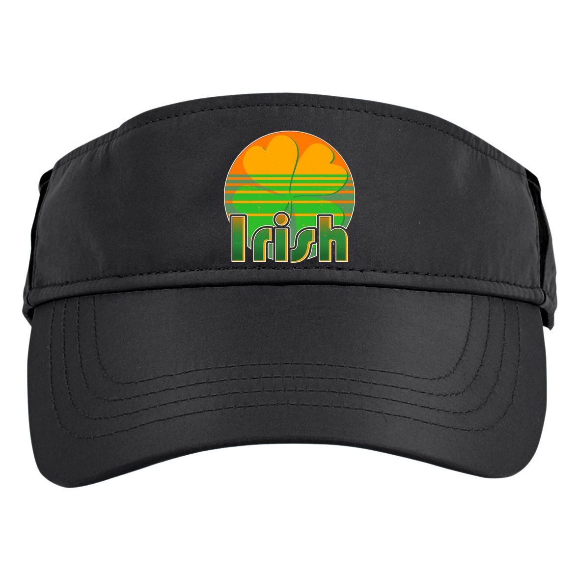 Retro Irish Shamrock Emblem Adult Drive Performance Visor