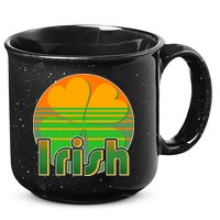 Retro Irish Shamrock Emblem 15oz Campfire Ceramic Mug