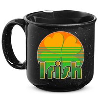 Retro Irish Shamrock Emblem 15oz Campfire Ceramic Mug