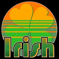 Retro Irish Shamrock Emblem Drawstring Bag