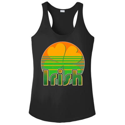 Retro Irish Shamrock Emblem Ladies PosiCharge Competitor Racerback Tank