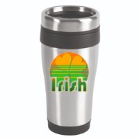 Retro Irish Shamrock Emblem 16oz Travel Tumbler