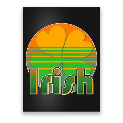 Retro Irish Shamrock Emblem Poster