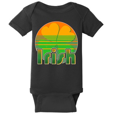 Retro Irish Shamrock Emblem Baby Bodysuit