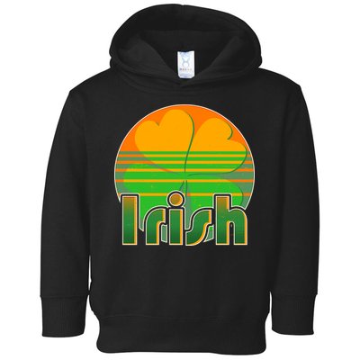 Retro Irish Shamrock Emblem Toddler Hoodie