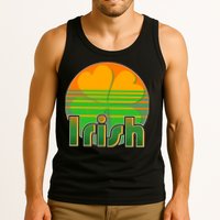 Retro Irish Shamrock Emblem Tank Top