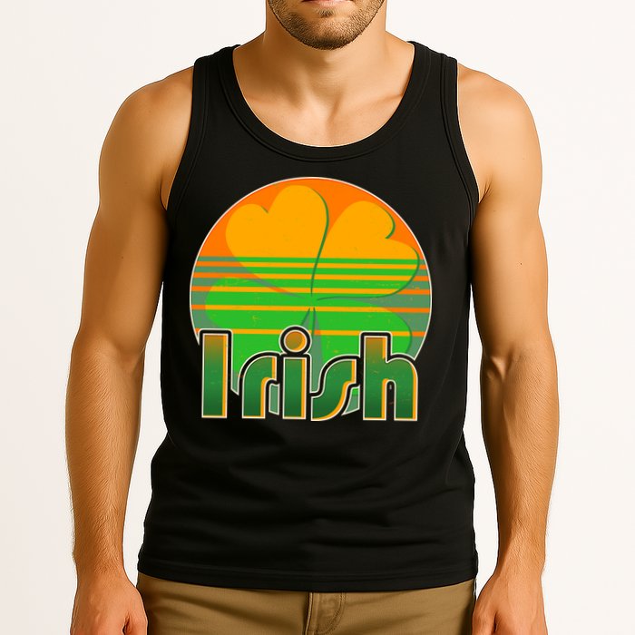 Retro Irish Shamrock Emblem Tank Top