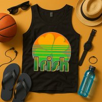 Retro Irish Shamrock Emblem Tank Top