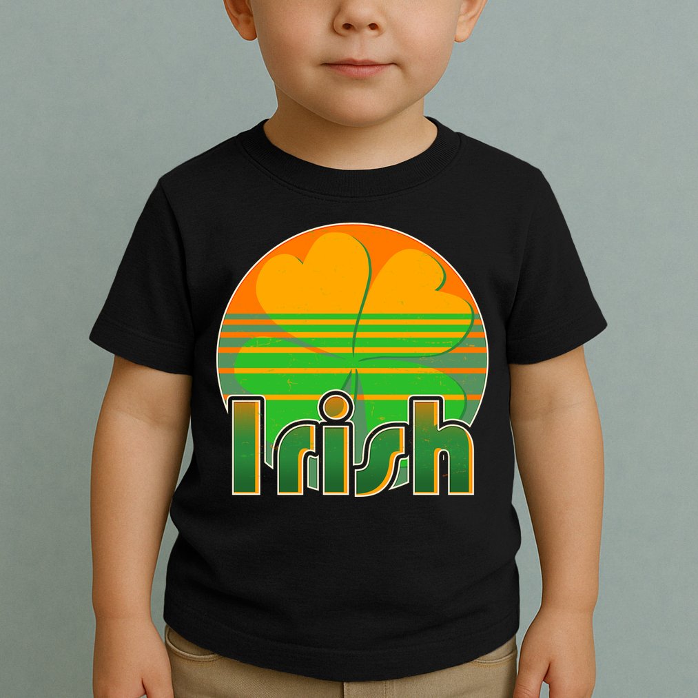 Retro Irish Shamrock Emblem Toddler T-Shirt